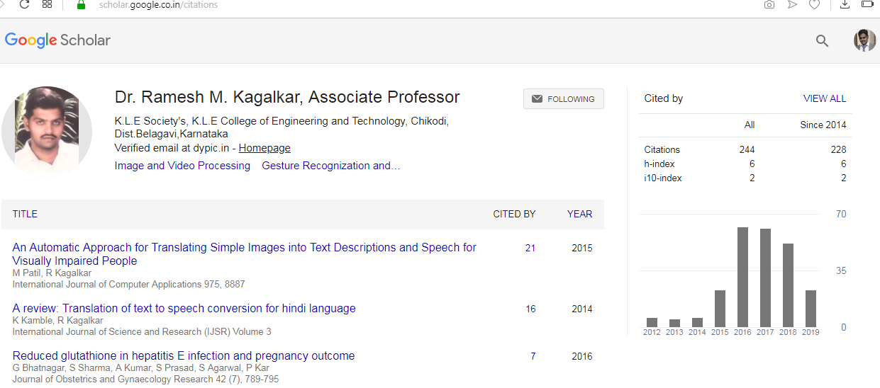 Google Scholar Profile Preview