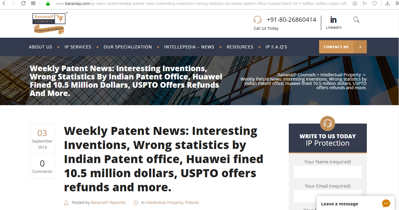Patent News